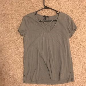 Olive green strappy tshirt